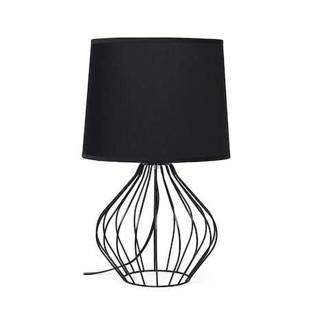 Geometrically Wired Table Lamp, Black